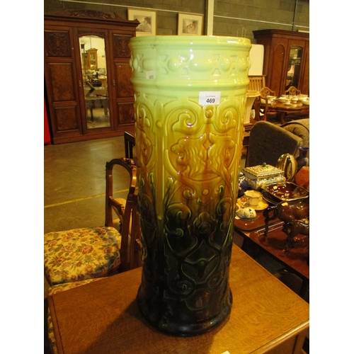 469 - Victorian Majolica Pottery Stick Stand, 62cm high