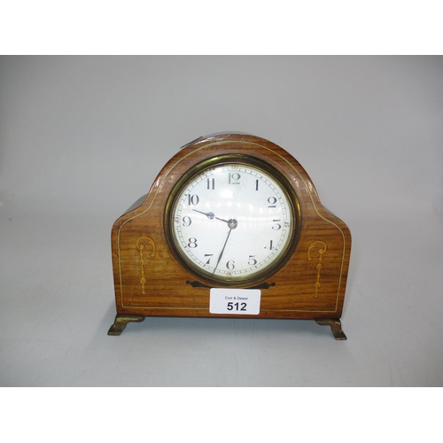 512 - Edwardian Inlaid Mahogany Case Clock