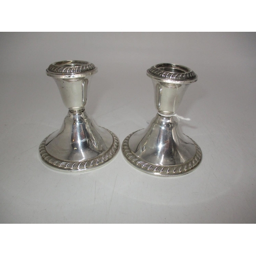 521 - Pair of Newport Sterling Silver Candlesticks