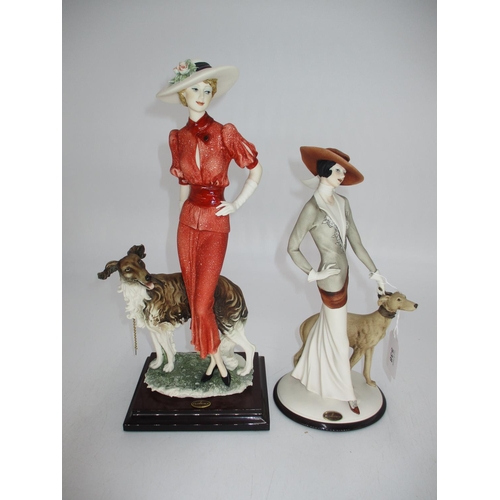 538 - Two Florence Art Deco Style Ladies, 31 and 28cm