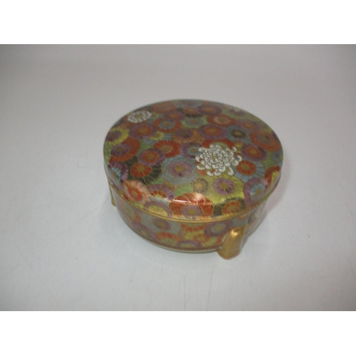 539 - Satsuma Millefiori Pottery Trinket Box, 12cm