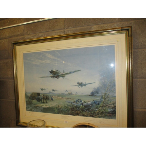 570 - Frank Wootton Signed Print Aldertag 15 August 1940, Signed by Royal Air Force Pilots Battle of Brita... 