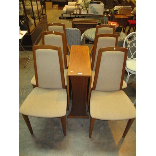 601 - Teak Gateleg Dining Table with 6 Chairs