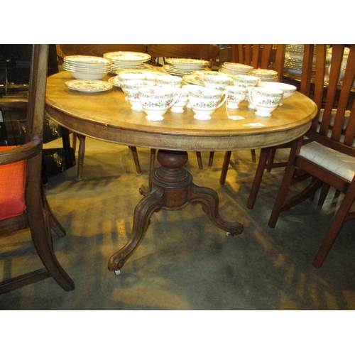 605 - Victorian Mahogany Tilt Top Breakfast Table, 102cm