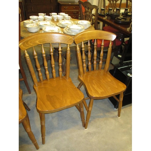 609 - Set of 6 Victorian Style Kitchen Chairs