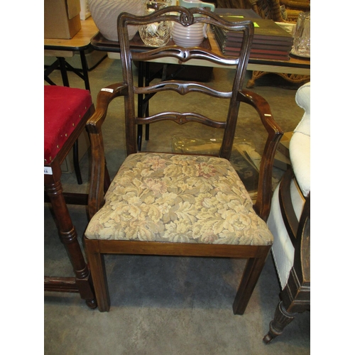 619 - Ladder Back Elbow Chair