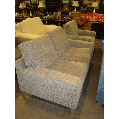 632 - Modern Loose Cushion 2 Seat Settee and Chair