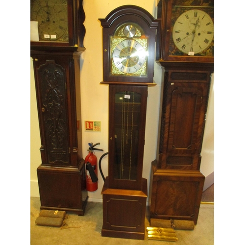 642 - James Stewart Armagh Triple Weight Grandmother Clock