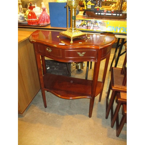 658 - Reproduction Inlaid Mahogany Hall Table, 72cm