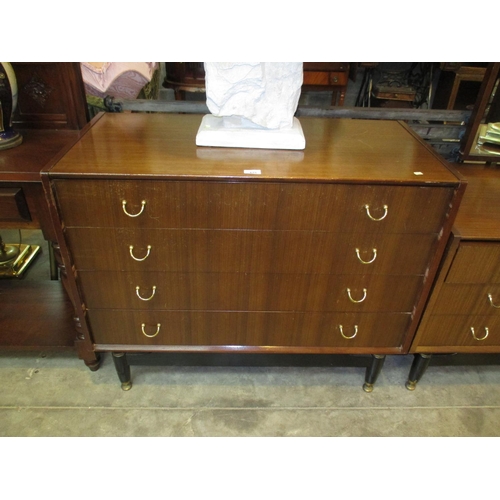 675 - G Plan Mahogany and Ebonised Chest of 4 Drawers, 96cm