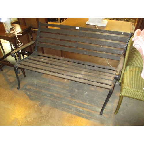 686 - Metal and Wood Garden Bench