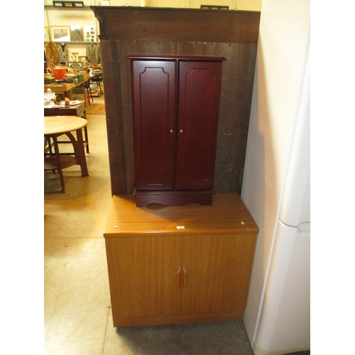 695 - Small Mahogany Cabinet and a Teak Cabinet