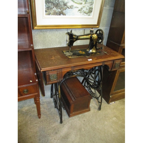 710 - Jones Cast Metal Base Teadle Sewing Machine