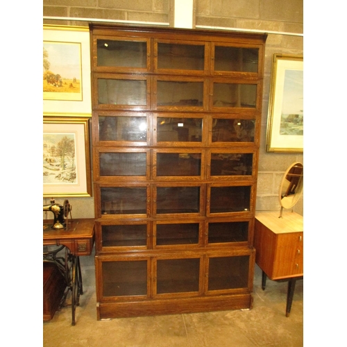Early 20th Century Oak 21 Door 7 Tier Stacking Bookcase, 131cm wide, 226cm high