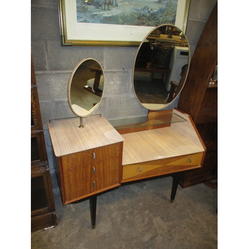 712 - Mid 20th Century Melamine Top Dressing Table, 120cm