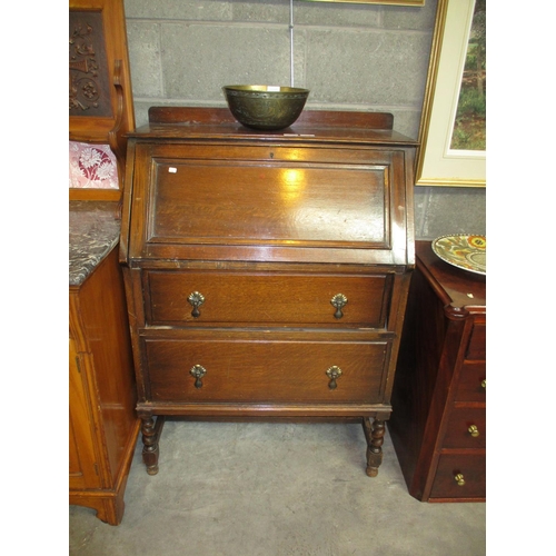 718 - 1920's Oak Bureau, 79cm