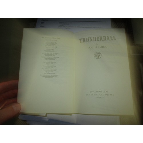 503 - Ian Fleming, Thunderball, London 1961,  First Edition of Fleming's Ninth Bond Thriller, original bla... 