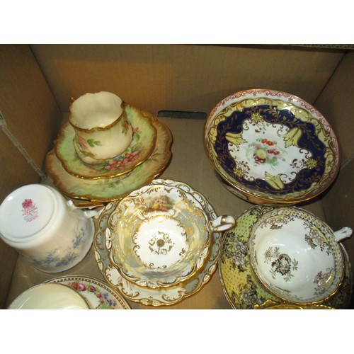 219 - Box of Cabinet Cups and Saucers etc