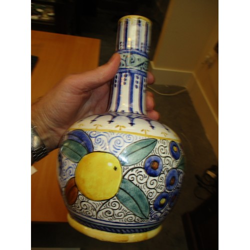 383 - Mak Merry 1925 Hand Painted Bottle Neck Vessel with Cover, 31cm