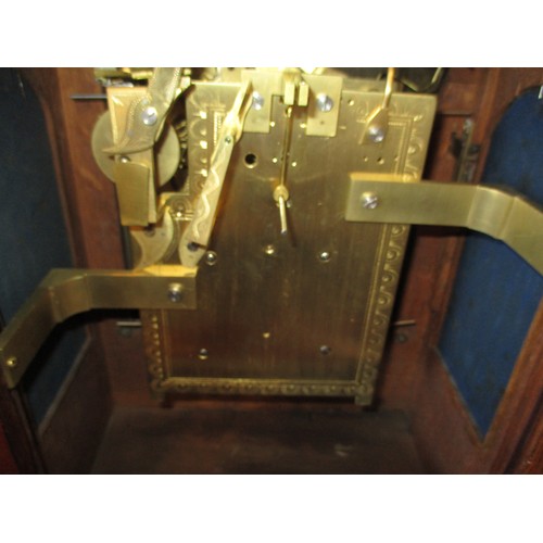 116 - George III Robert Ward London Mahogany Case Bracket Clock having a Musical Movement, Engraved Silver... 
