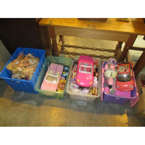 110 - Four Boxes of Barbie and Other Toys and Dolls