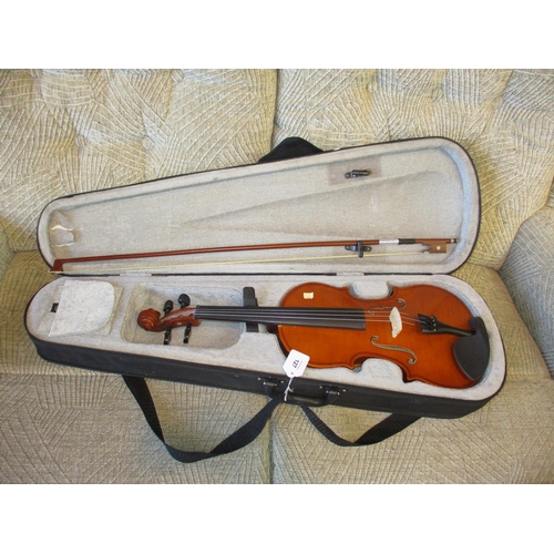 127 - Violin with Bow and Case