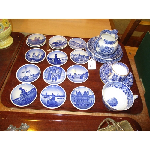 136 - Miniature Denmark Plaques and Spode China