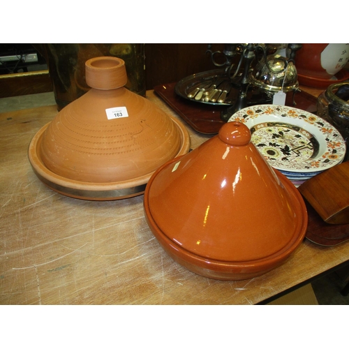 163 - Two Pottery Tagines