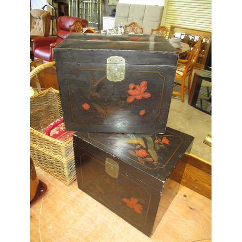 164 - Two Lacquered Wood Boxes