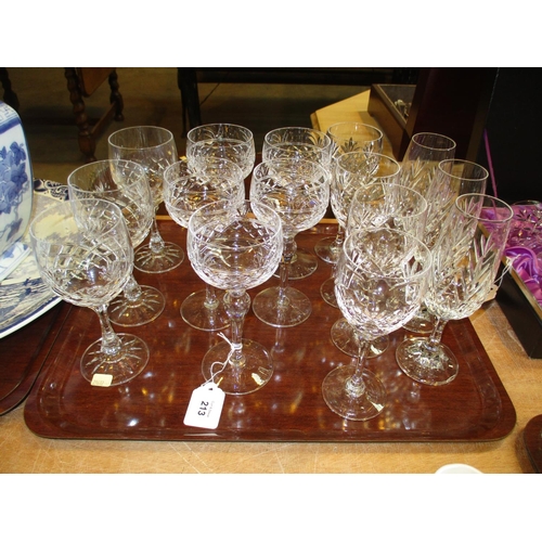 213 - Selection of Crystal Goblets and Flutes