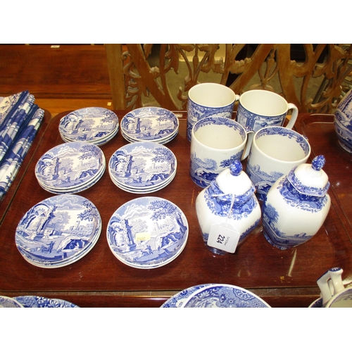 224 - Seventeen Spode Italian Butter Dishes, 2 Jars, 2 Mugs and 2 Other Mugs