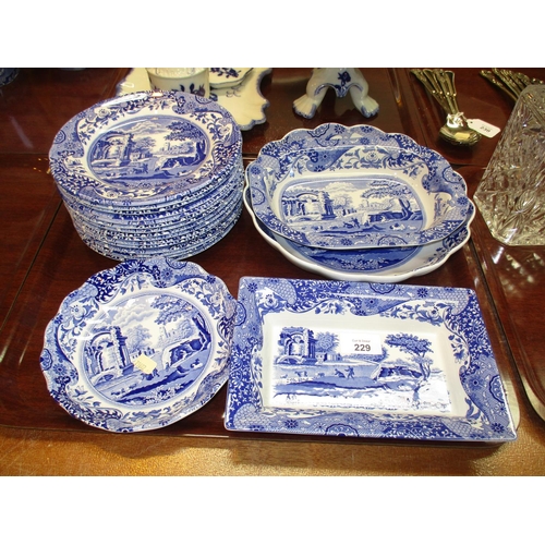 229 - Fifteen Spode Italian Tea Plates and 4 Other Dishes