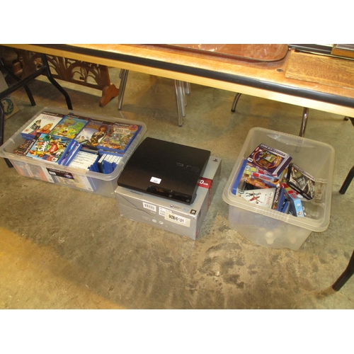 233 - Play Station 3 Console and 2 Boxes of Various Games