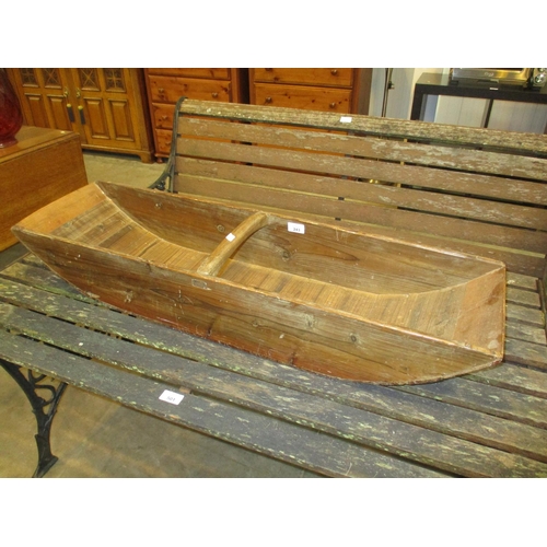 243 - Rustic Wooden Trug, 100x28cm