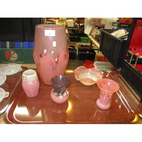 45 - Strathearn Glass Vase and 4 Other Pieces