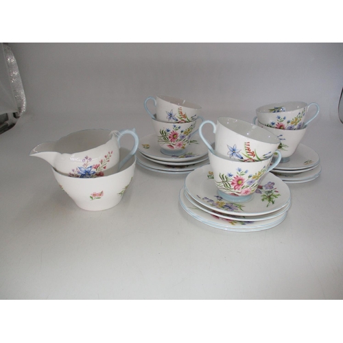 274 - Shelley Wild Flowers 13668 Tea Set, 20 pieces