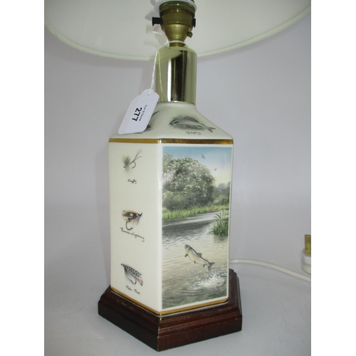 277 - Fly Fishing Scene Table Lamp with Shade