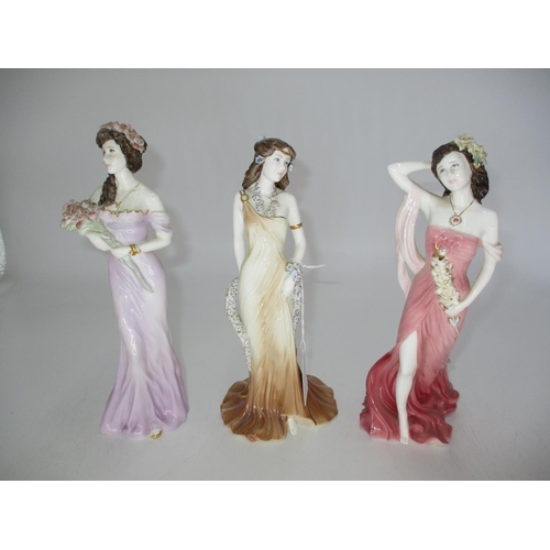 289 - Three Coalport Compton & Woodhouse Figures - Topaz, Ruby, Lily