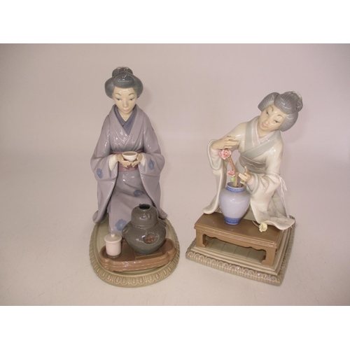 294 - Two Lladro Geisha Figures