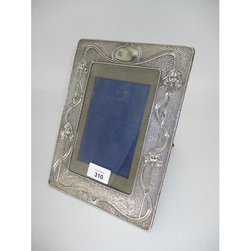 310 - Silver Art Nouveau Easel Back Photograph Frame, Birmingham 1904, 25x19cm