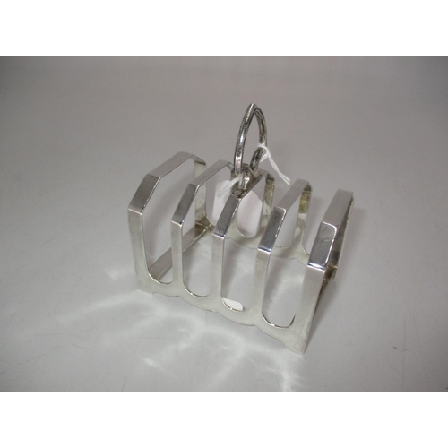 313 - Silver 5 Bar Toast Rack, Sheffield 1960, 110.2g