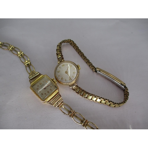 350 - Ladies Ancre 18K Gold Watch on a Rolled Gold Strap and Another Ladies Watch