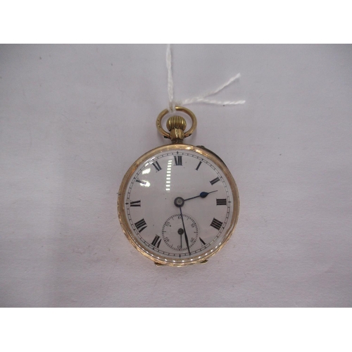 354 - 12ct Gold Ladies Fob Watch, 27.2g