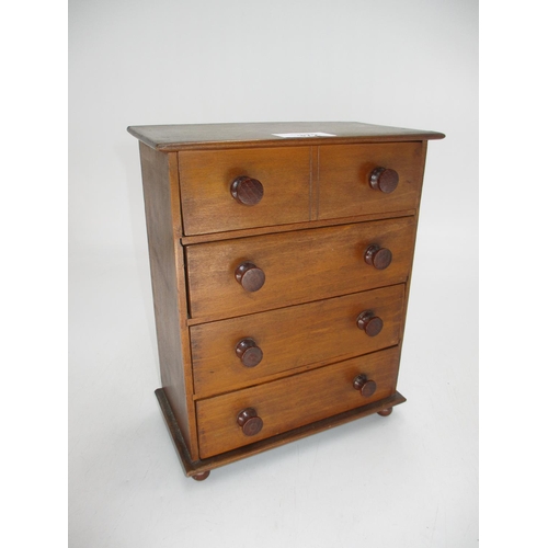 372 - Miniature Chest of 5 Drawers, 25cm high, 20cm wide