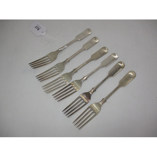 376 - Set of 6 Scottish Silver Forks, Glasgow 1894, 262g