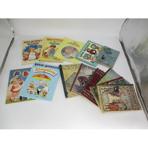 379 - Five Lucy Atwell Books, Beatrice Mallet ABC Book, Peter Pan & Wendy and 6 Childrens Magazines/Encycl... 