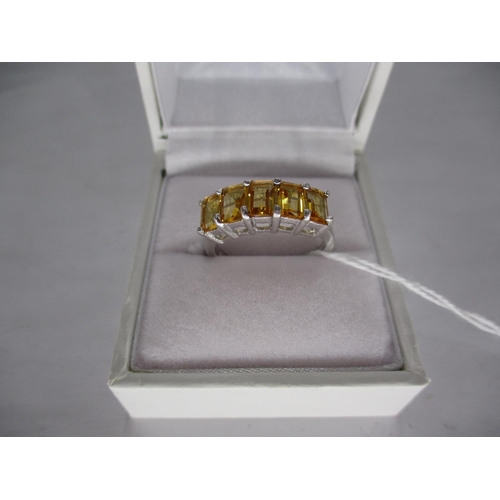 417 - Citrine Art Deco Style Ring