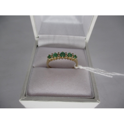 426 - 9ct Gold Emerald and Diamond Ring