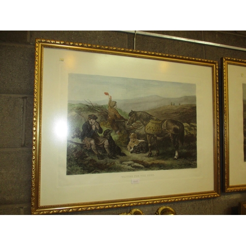 465 - After James Hardy, Pair of Prints, Waiting For The Guns, Luncheon Time On The Moors