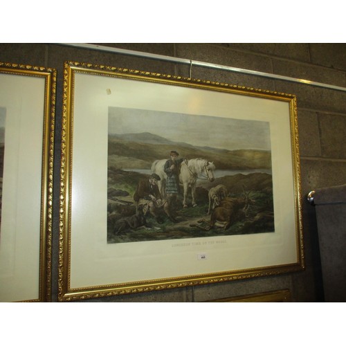 465 - After James Hardy, Pair of Prints, Waiting For The Guns, Luncheon Time On The Moors